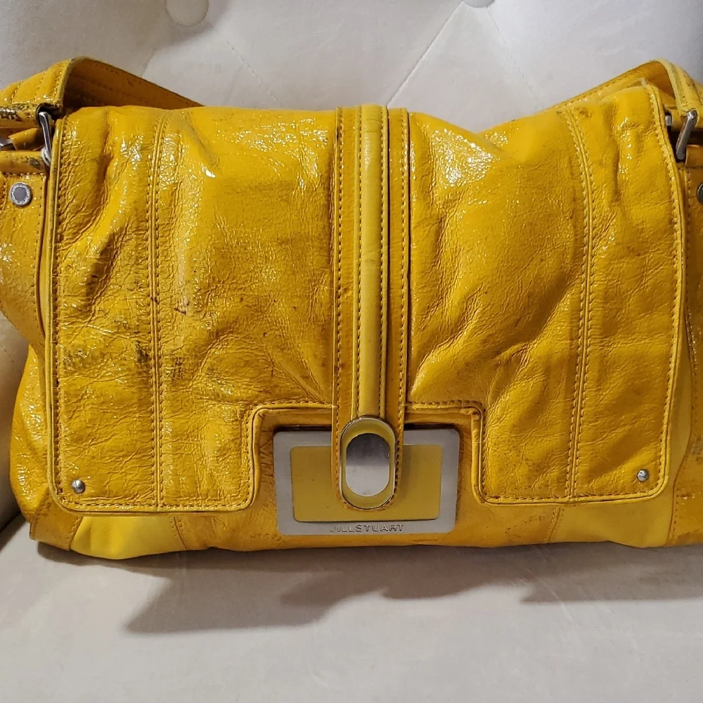 Flawed Jill Stuart Vibrant Yellow Shoulder Bag - Picture 10 of 16